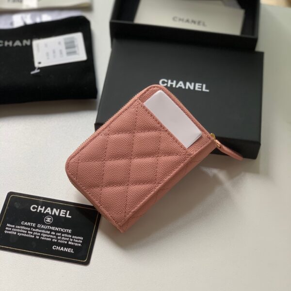 Chanel Zipped Coin Purse Pink Bag For Women 10.9cm/4.3in AP1650 Y33352 NI687