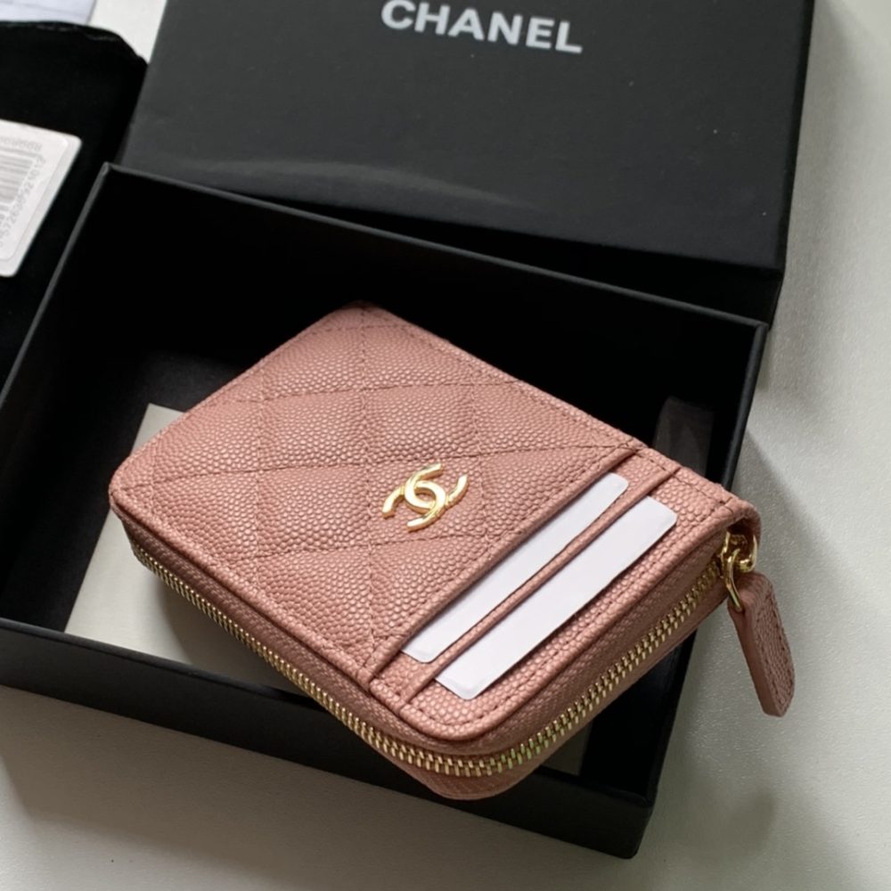 1:1 Replica Chanel Zipped Coin Purse Pink Bag For Women 10.9cm/4.3in AP1650 Y33352 NI687 - Image 8