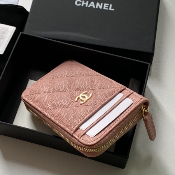 Chanel Zipped Coin Purse Pink Bag For Women 10.9cm/4.3in AP1650 Y33352 NI687