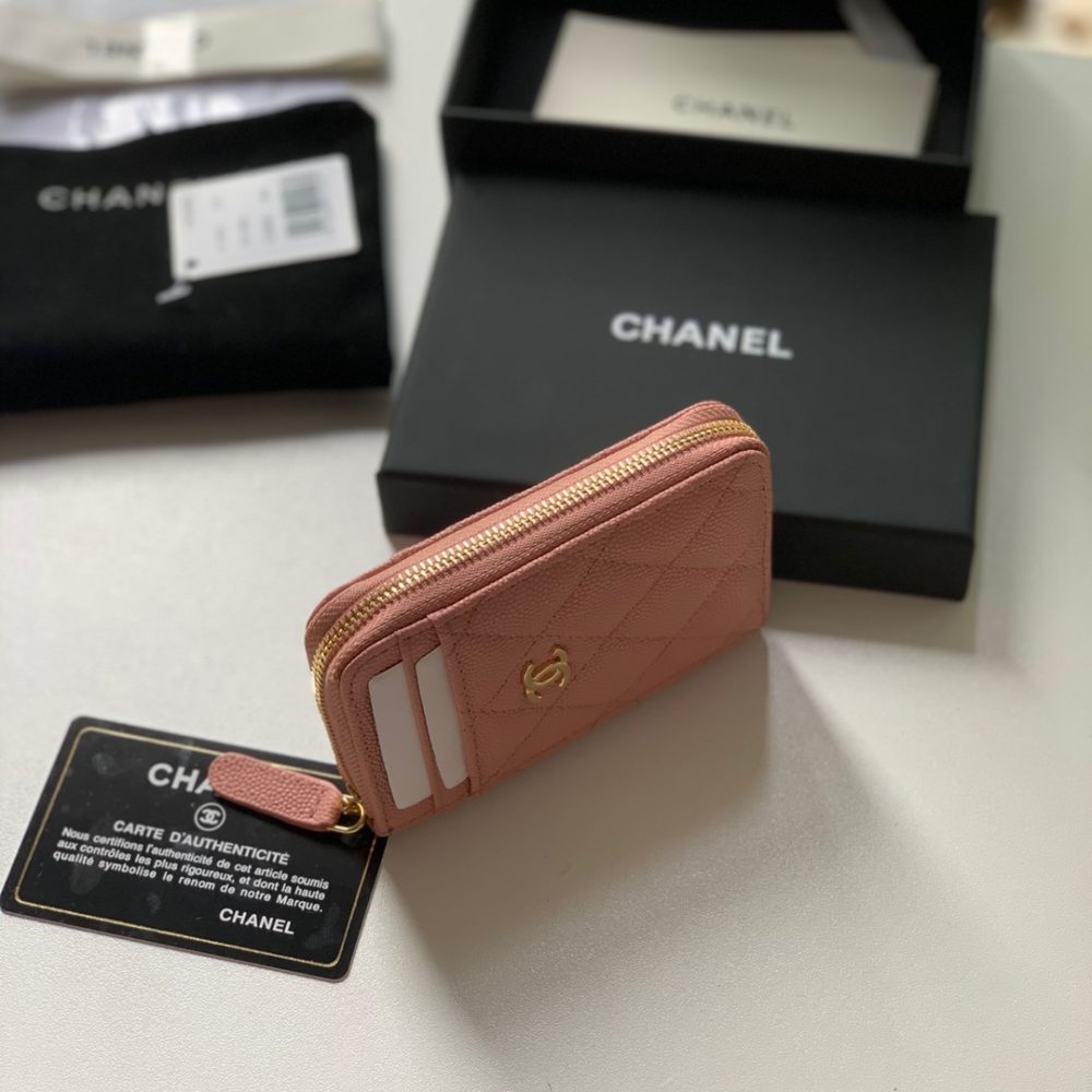 1:1 Replica Chanel Zipped Coin Purse Pink Bag For Women 10.9cm/4.3in AP1650 Y33352 NI687 - Image 5
