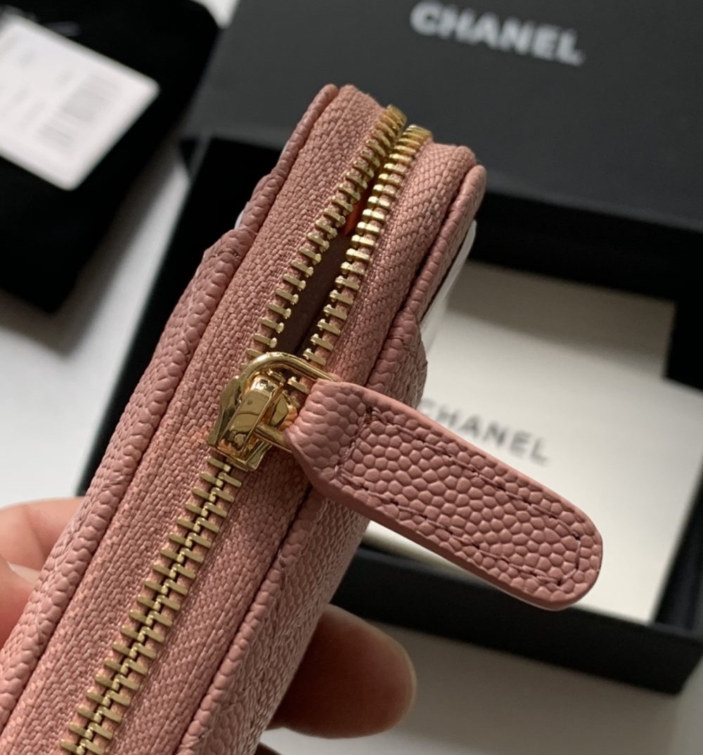 1:1 Replica Chanel Zipped Coin Purse Pink Bag For Women 10.9cm/4.3in AP1650 Y33352 NI687