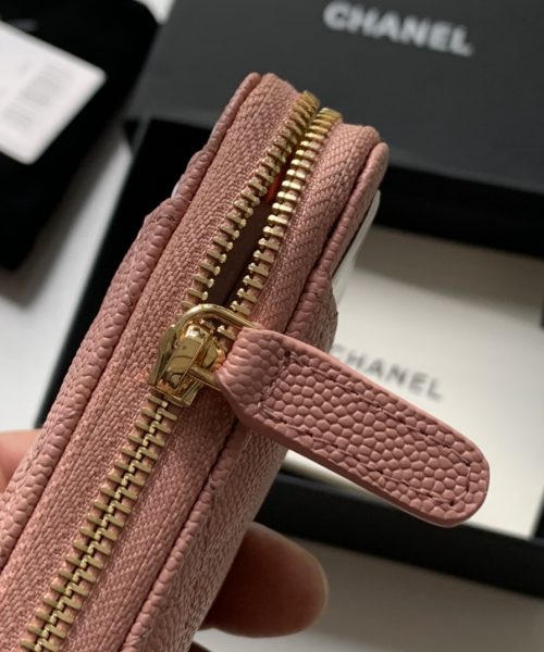1:1 Replica Chanel Zipped Coin Purse Pink Bag For Women 10.9cm/4.3in AP1650 Y33352 NI687