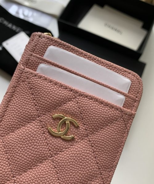 1:1 Replica Chanel Zipped Coin Purse Pink Bag For Women 10.9cm/4.3in AP1650 Y33352 NI687