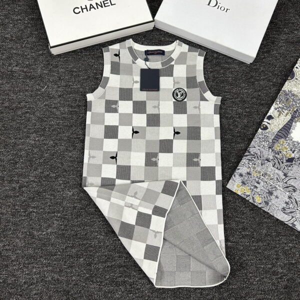 Checkered Sleeveless Dress Multicolor For Women