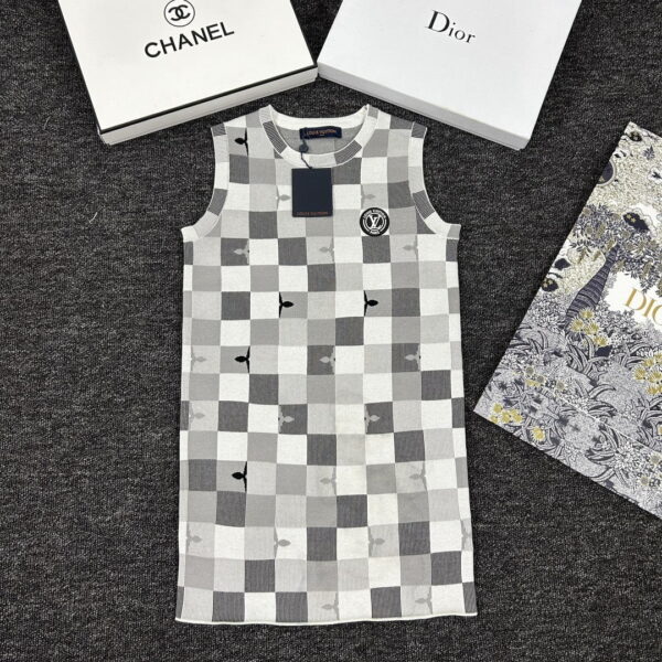 Checkered Sleeveless Dress Multicolor For Women