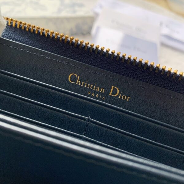 Christan Dior Zipped Long Wallet Beige and Black Dior Oblique Jacquard Women's Wallet 8in/20cm CD 2ESBC252YSE_H05E