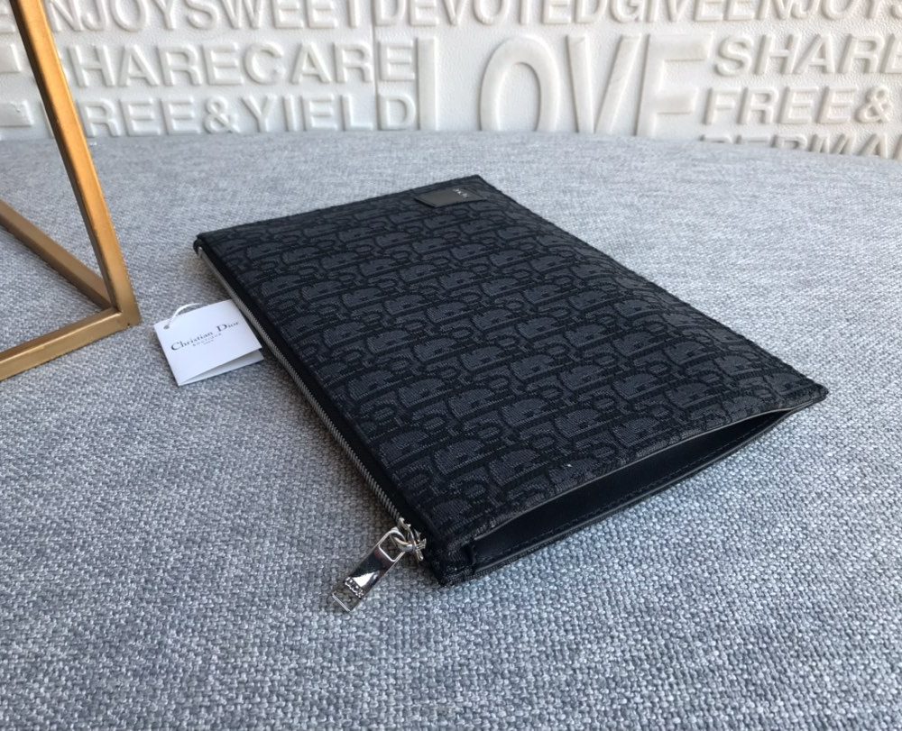 1:1 Replica Christian Dior A5 Pouch Black Unisex 10.5in/27cm CD 2ESCA338YSE_H03E