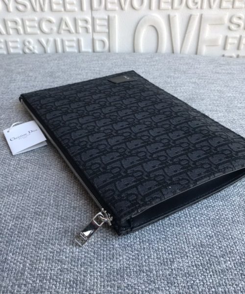 1:1 Replica Christian Dior A5 Pouch Black Unisex 10.5in/27cm CD 2ESCA338YSE_H03E