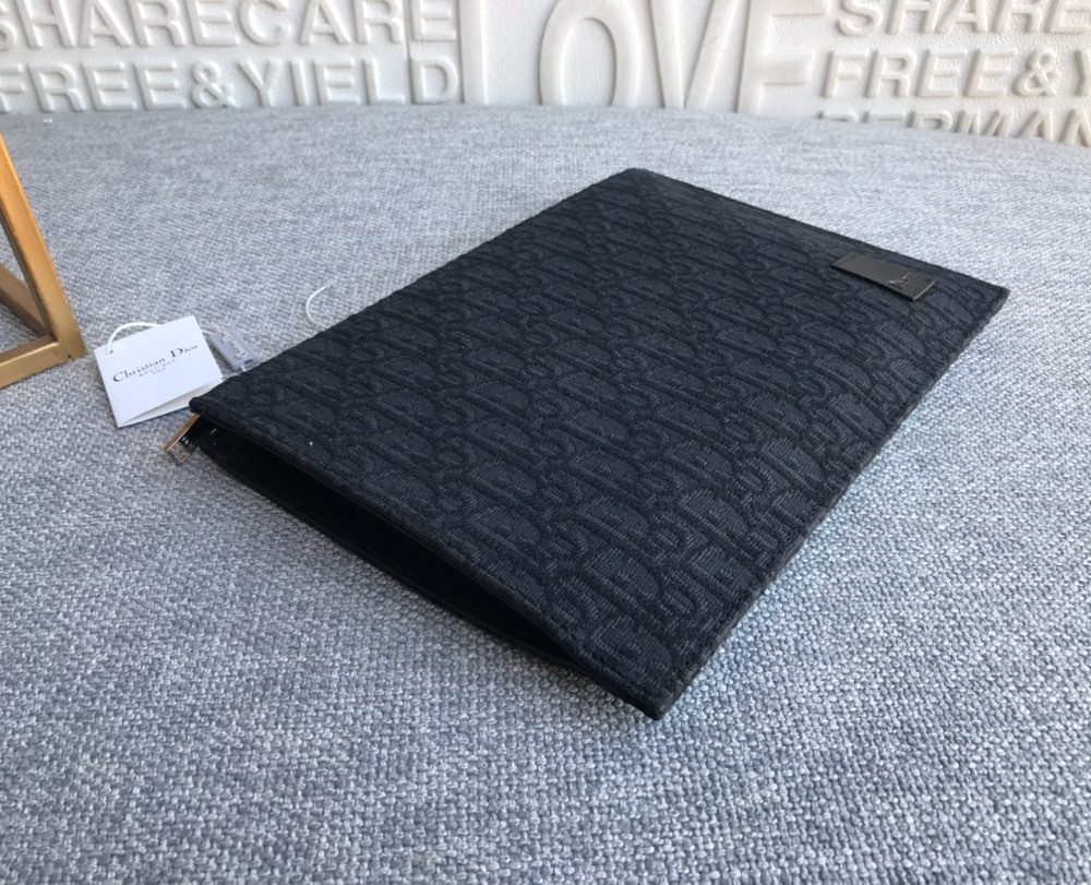 1:1 Replica Christian Dior A5 Pouch Black Unisex 10.5in/27cm CD 2ESCA338YSE_H03E