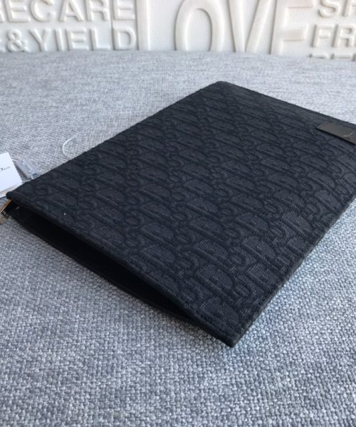1:1 Replica Christian Dior A5 Pouch Black Unisex 10.5in/27cm CD 2ESCA338YSE_H03E