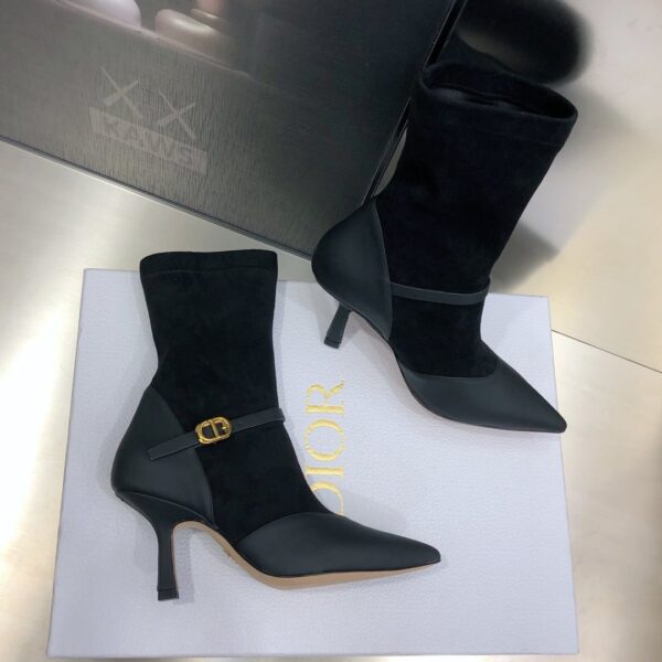 Christian Dior Attract Heeled Ankle Boot Black For Women CD