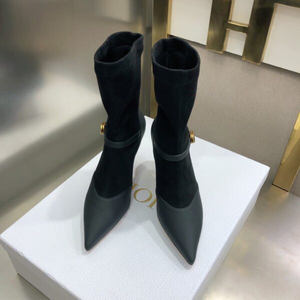 Christian Dior Attract Heeled Ankle Boot Black For Women CD