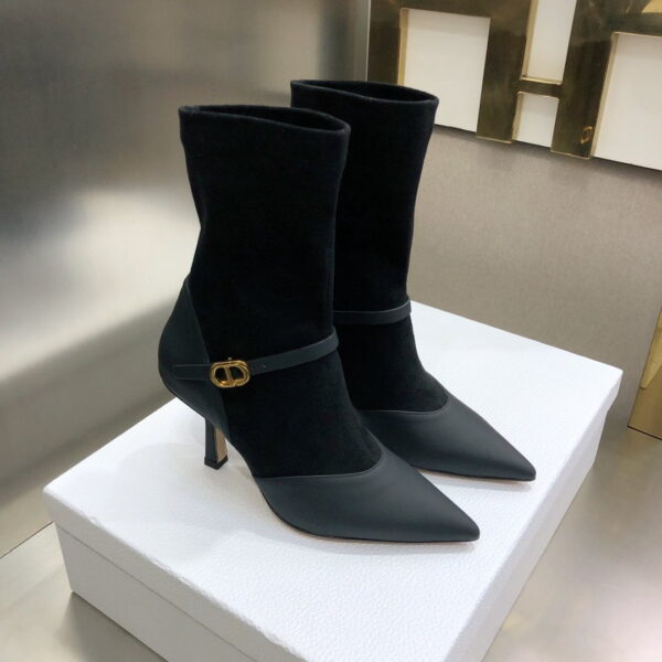 Christian Dior Attract Heeled Ankle Boot Black For Women CD