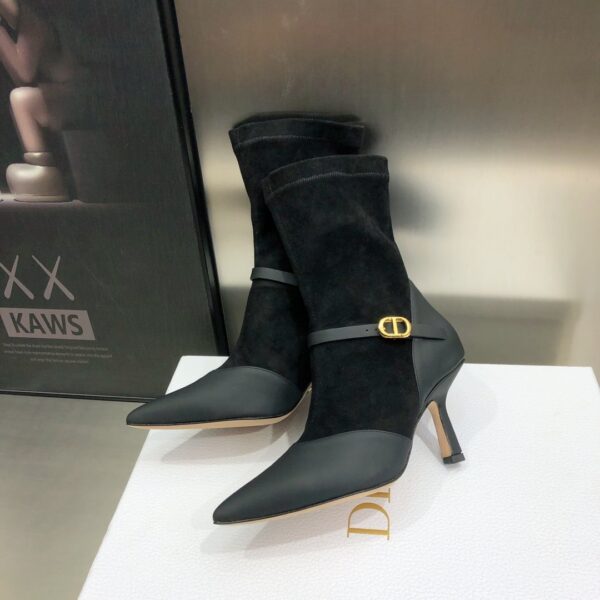 Christian Dior Attract Heeled Ankle Boot Black For Women CD