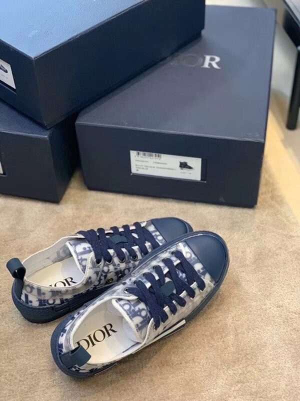 Christian Dior B23 Low-Top Sneaker Blue CD Beaded Canvas Blue For Women CD