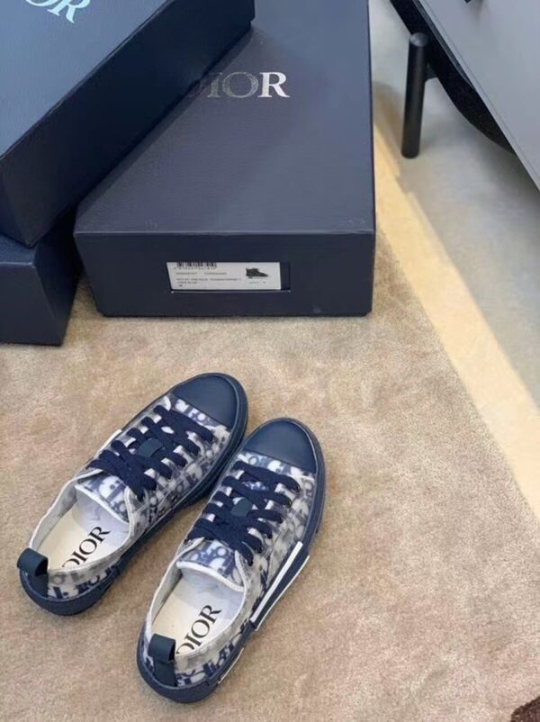 Christian Dior B23 Low-Top Sneaker Blue CD Beaded Canvas Blue For Women CD