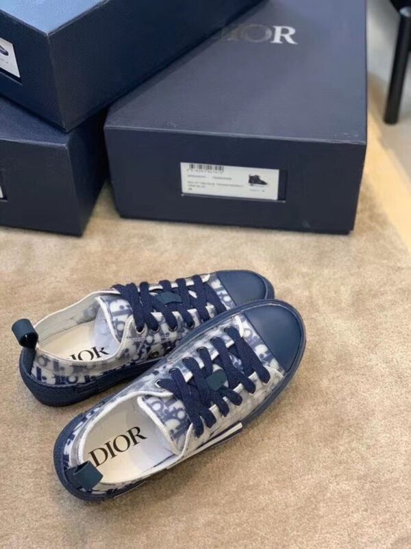 Christian Dior B23 Low-Top Sneaker Blue CD Beaded Canvas Blue For Women CD
