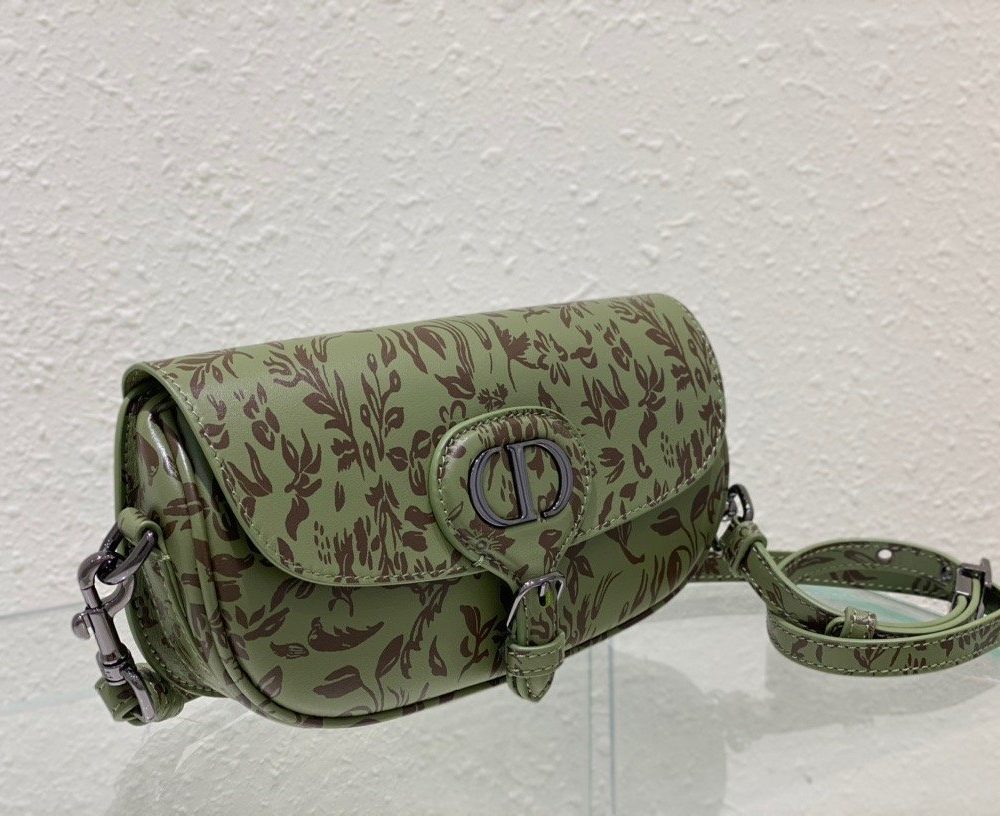 1:1 Replica Christian Dior Bobby East-West Bag Green, For Women, Women’s Handbags 8.5in/21cm CD