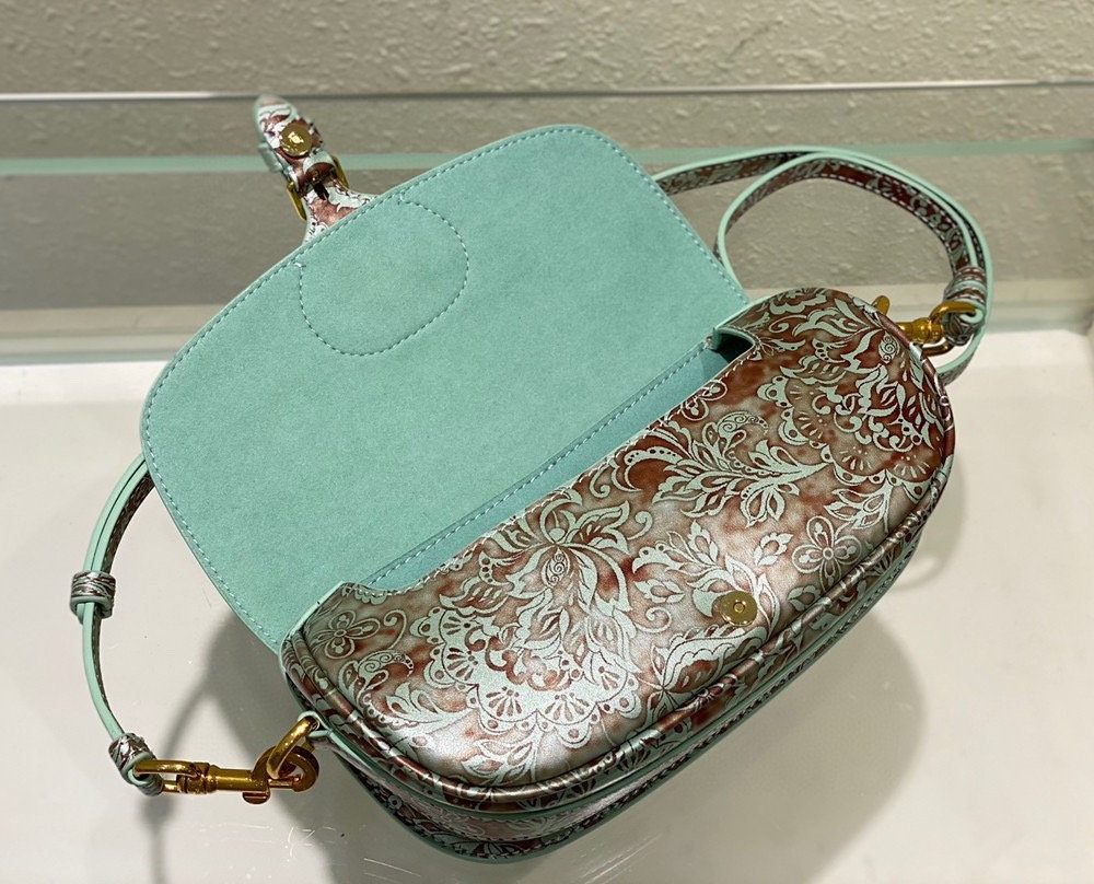 1:1 Replica Christian Dior Bobby East-West Bag Turquoise, For Women, Women’s Handbags 8.5in/21cm CD