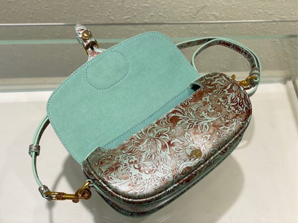 1:1 Replica Christian Dior Bobby East-West Bag Turquoise, For Women, Women’s Handbags 8.5in/21cm CD