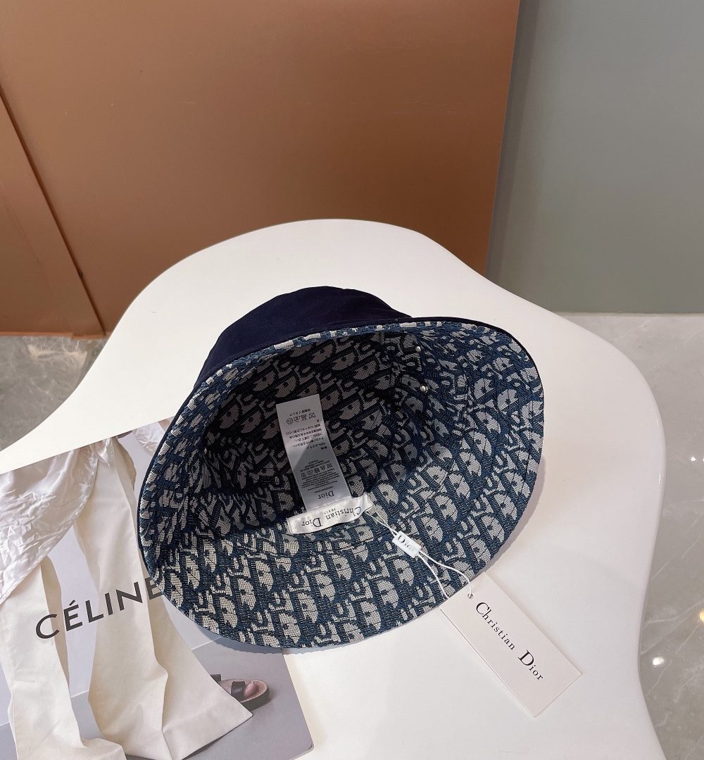 Christian Dior Bucket Hat Dark Blue Hat