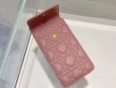 1:1 Replica Christian Dior Caro Phone Holder With Chain Pink, For Women, Women’s Handbags 7.5in/18.5cm CD S5105UWHC_M50P