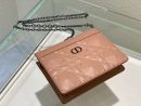 1:1 Replica Christian Dior Caro Zipped Pouch With Chain Pink, For Women, Women’s Handbags 7.5in/19cm CD