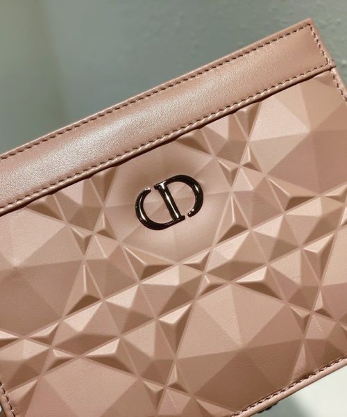 1:1 Replica Christian Dior Caro Zipped Pouch With Chain Pink, For Women, Women’s Handbags 7.5in/19cm CD
