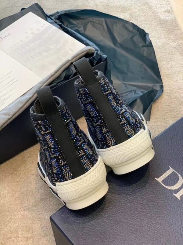 Christian Dior Crystal B23 Oblique Sneakers High-Top Sneaker For Women CD