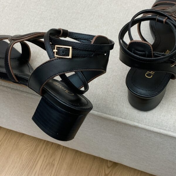 Christian Dior D Club Sandal 1.7 Inches Black For Women CD