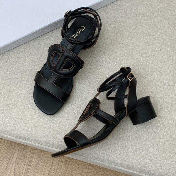 Christian Dior D Club Sandal 1.7 Inches Black For Women CD