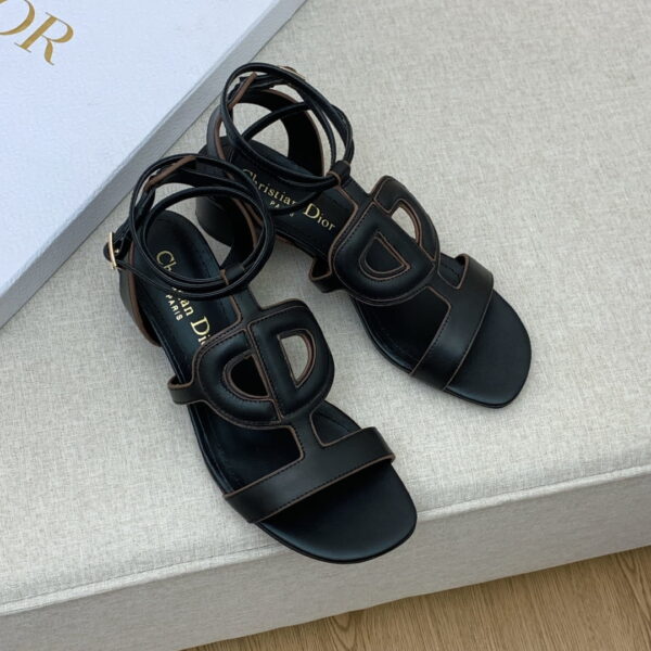 Christian Dior D Club Sandal 1.7 Inches Black For Women CD