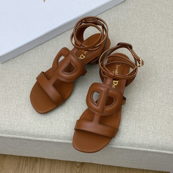 Christian Dior D Club Sandal 1.7 Inches Brown For Women CD