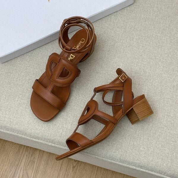 Christian Dior D Club Sandal 1.7 Inches Brown For Women CD
