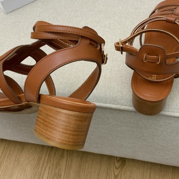Christian Dior D Club Sandal 1.7 Inches Brown For Women CD