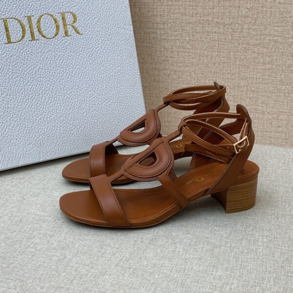 Christian Dior D Club Sandal 1.7 Inches Brown For Women CD