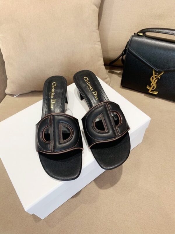 Christian Dior D Club Slide Black For Women CD
