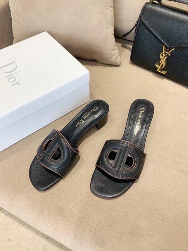 Christian Dior D Club Slide Black For Women CD