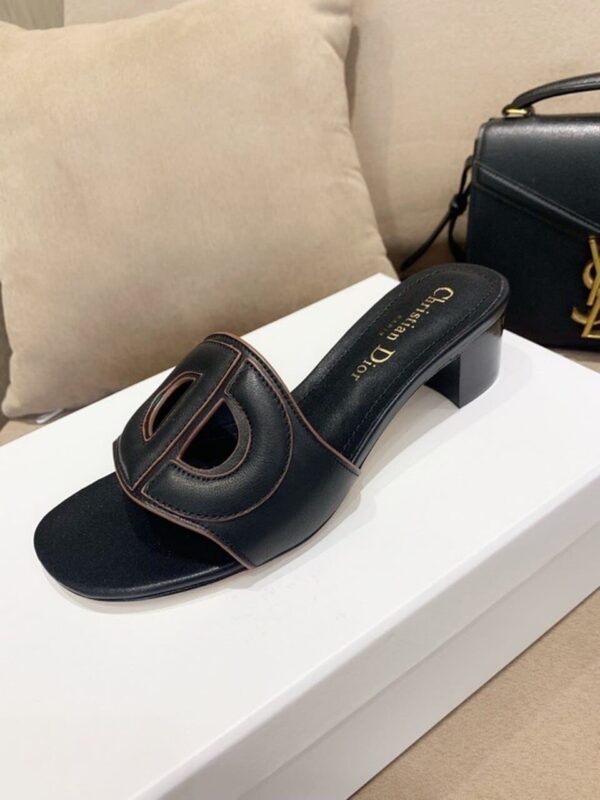 Christian Dior D Club Slide Black For Women CD