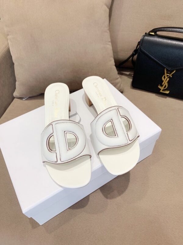 Christian Dior D Club Slide White For Women CD