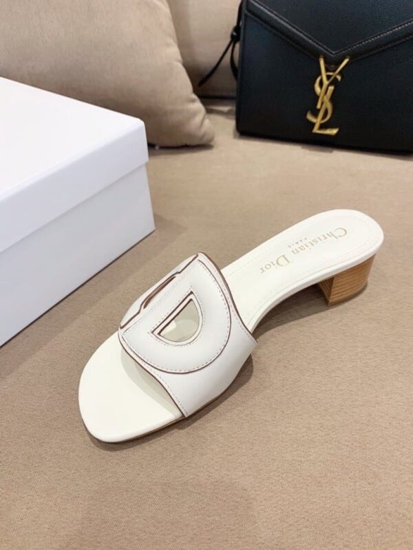 Christian Dior D Club Slide White For Women CD