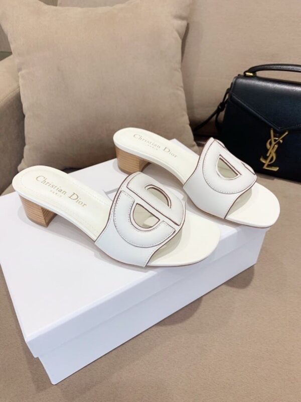 Christian Dior D Club Slide White For Women CD
