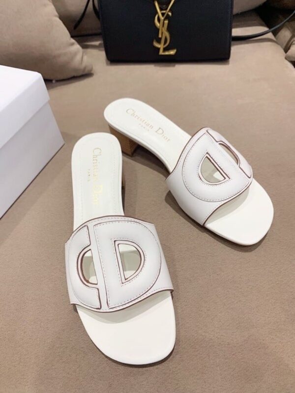 Christian Dior D Club Slide White For Women CD