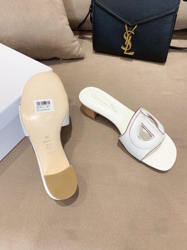 Christian Dior D Club Slide White For Women CD