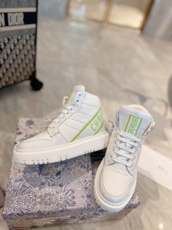 Christian Dior D-Player Patent-Trim White/Green For Women CD