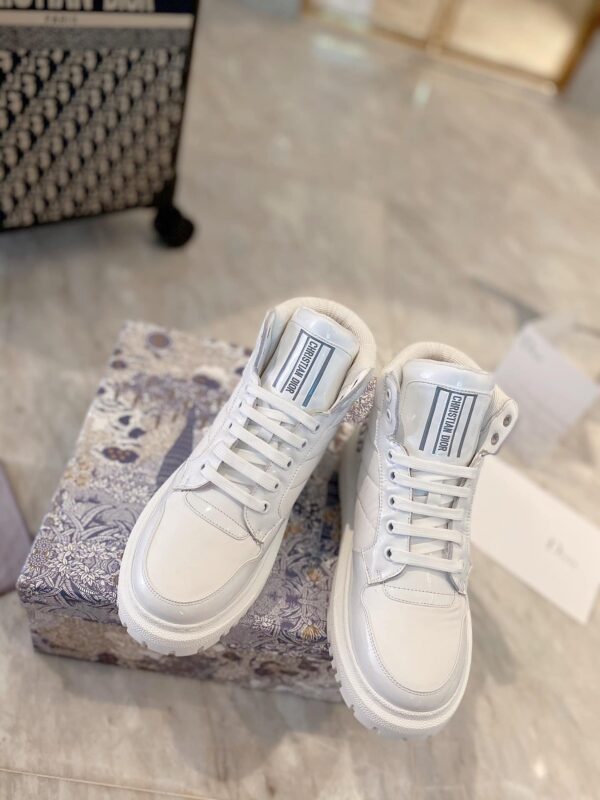 Christian Dior D-Player Patent-Trim White/Silver For Women CD