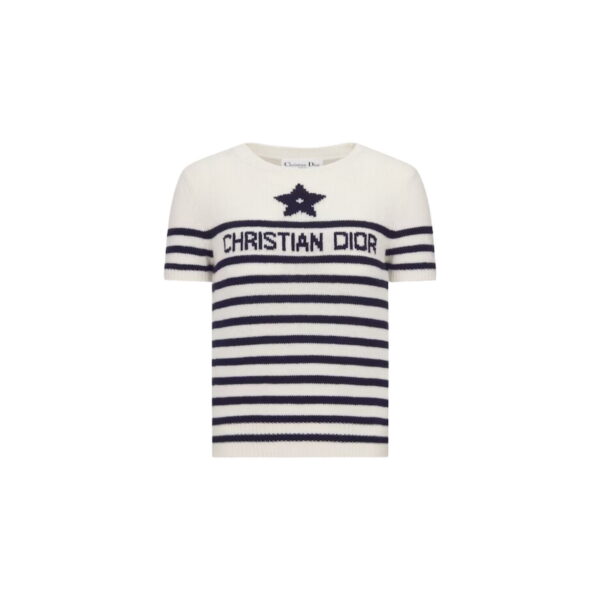 Christian Dior Dioriviera Mariniere Short-Sleeved Sweater For Women- 344S98AM081_X0853