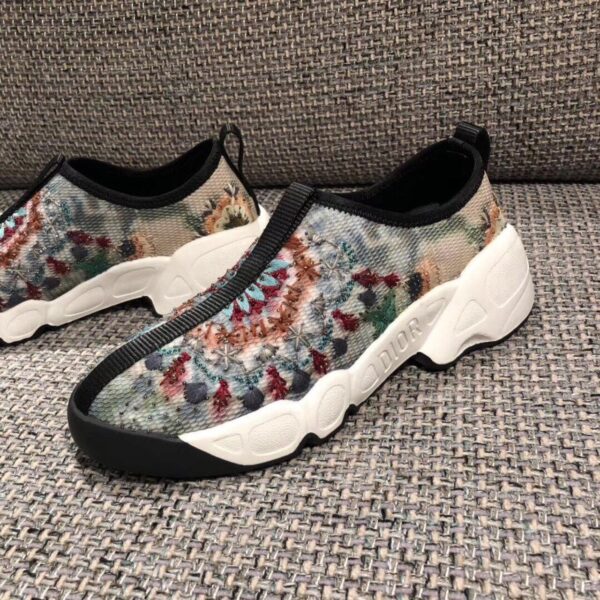 Christian Dior Fusion Technical Canvas Beaded Embroidered Low-Top Sneaker For Women CD