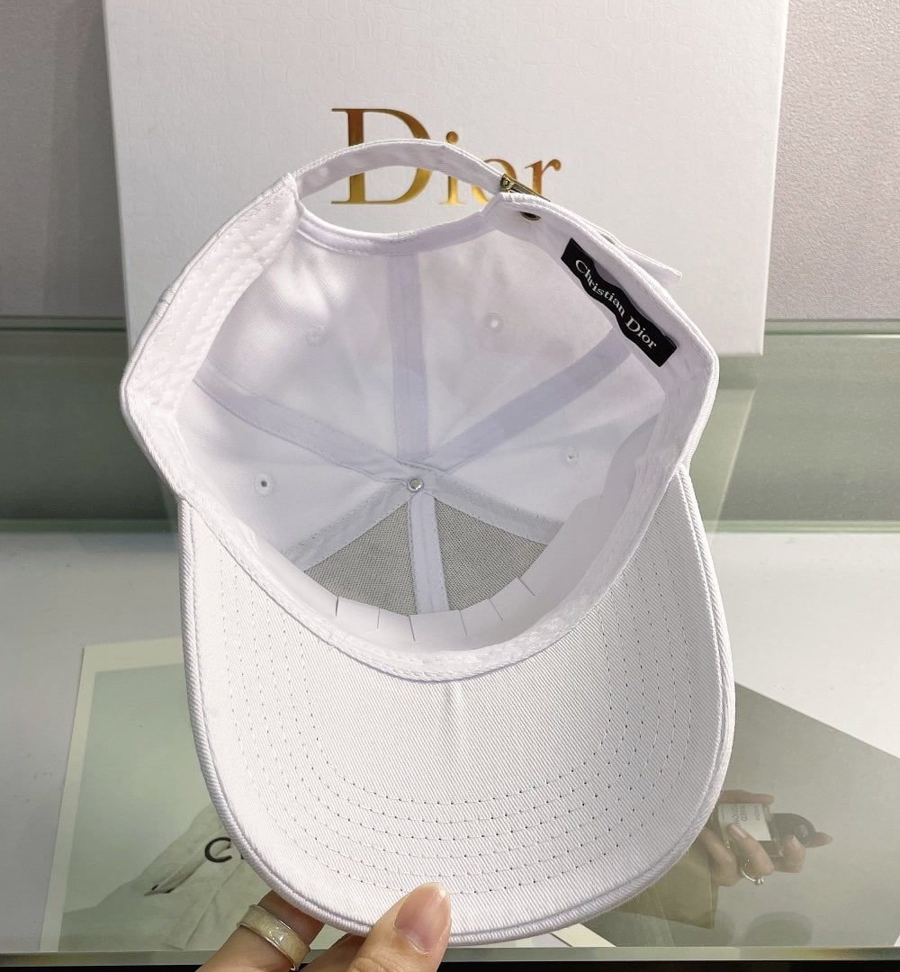 Christian Dior Jack Dior Baseball Cap In White