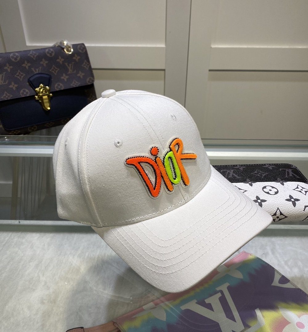 Christian Dior Jack Dior Baseball Cap In White